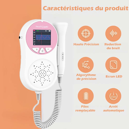 Doppler Fœtal 3 MHz Certifié CE - Usage Personnel & Professionnel